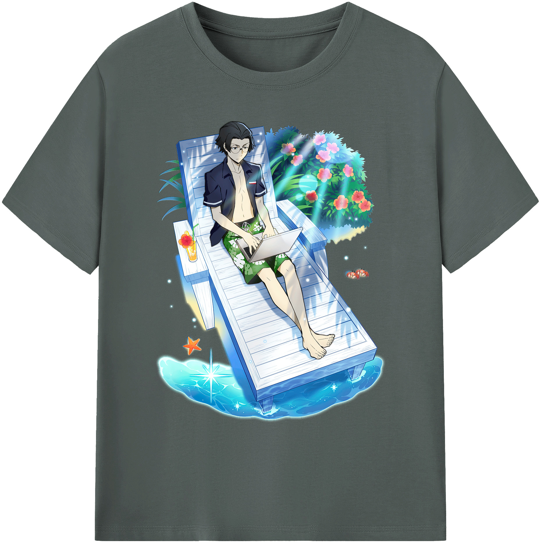 （画像用） 文豪ストレイドッグス Bungo Stray Dogs 綿100％ メンズ半袖Tシャツ｜肌触りやわらか＆通気性